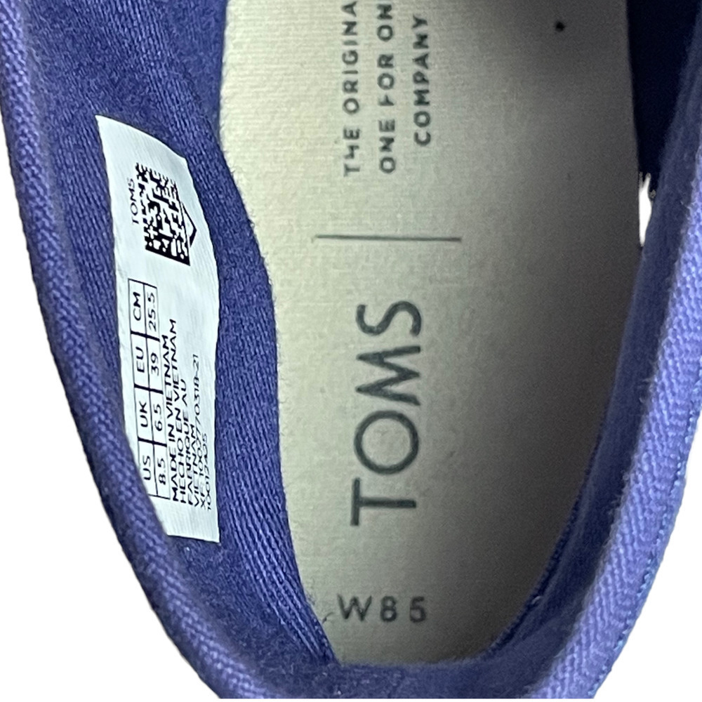 TOMS Deep Cobalt Floral Camarillo Hi-Top Sneaker Women’s Size 8.5 - Picture 11 of 11